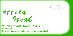 attila izsak business card